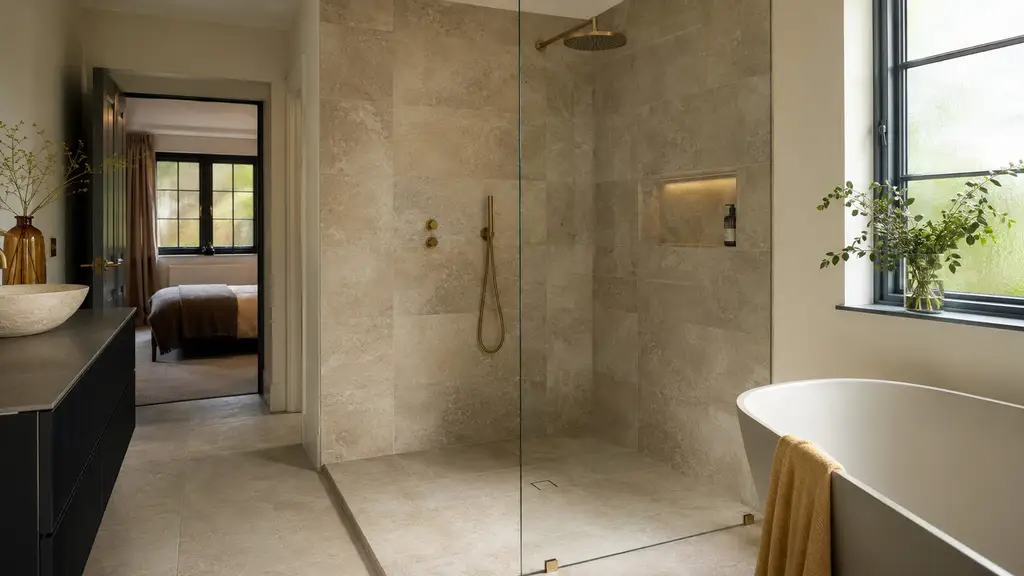 Walk-in shower room